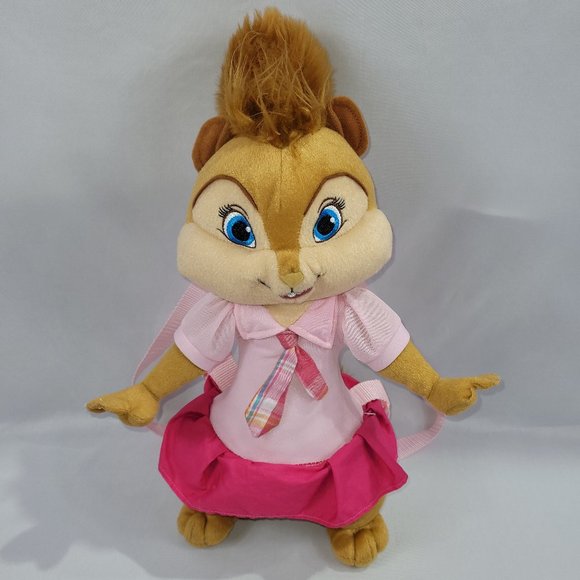 Alvin & The Chipmunks 2011 Brittany Chipettes 18” Plush Purse Backpack - Picture 1 of 2